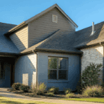 Cool paint applied to a Texas home exterior in Euless during warm fall weather